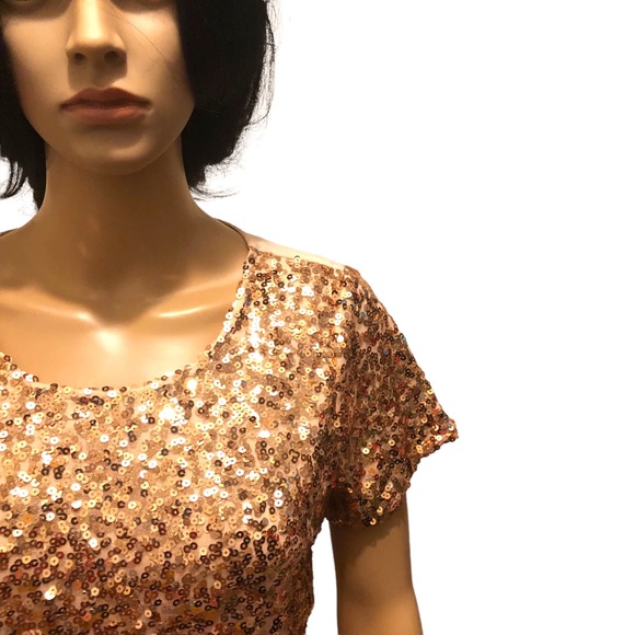 Rose gold sequin top - Picture 2 of 11